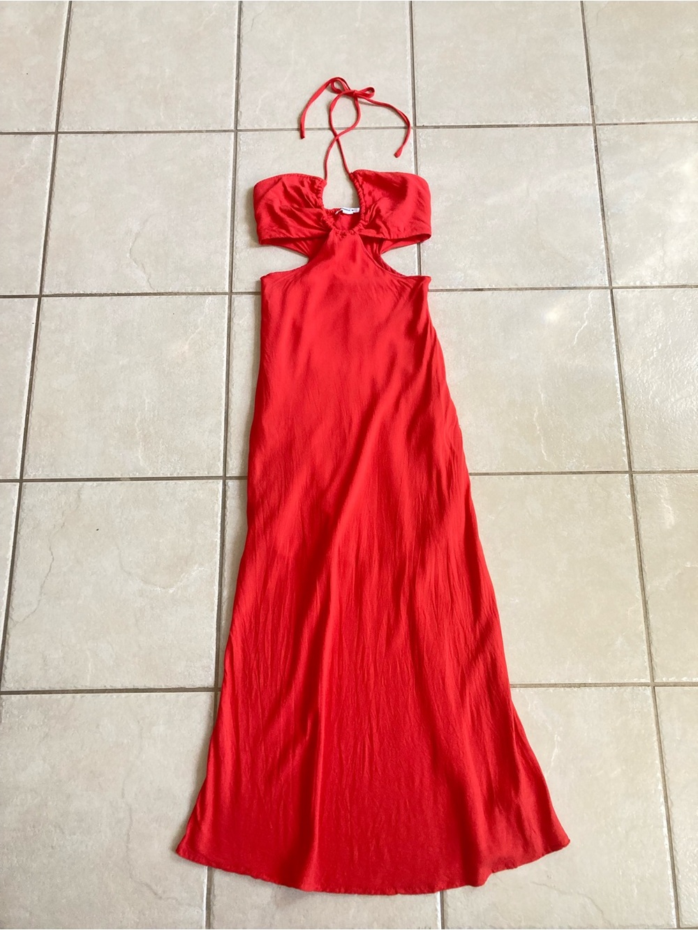 O’Neill Lila Cutout Halter Maxi Dress